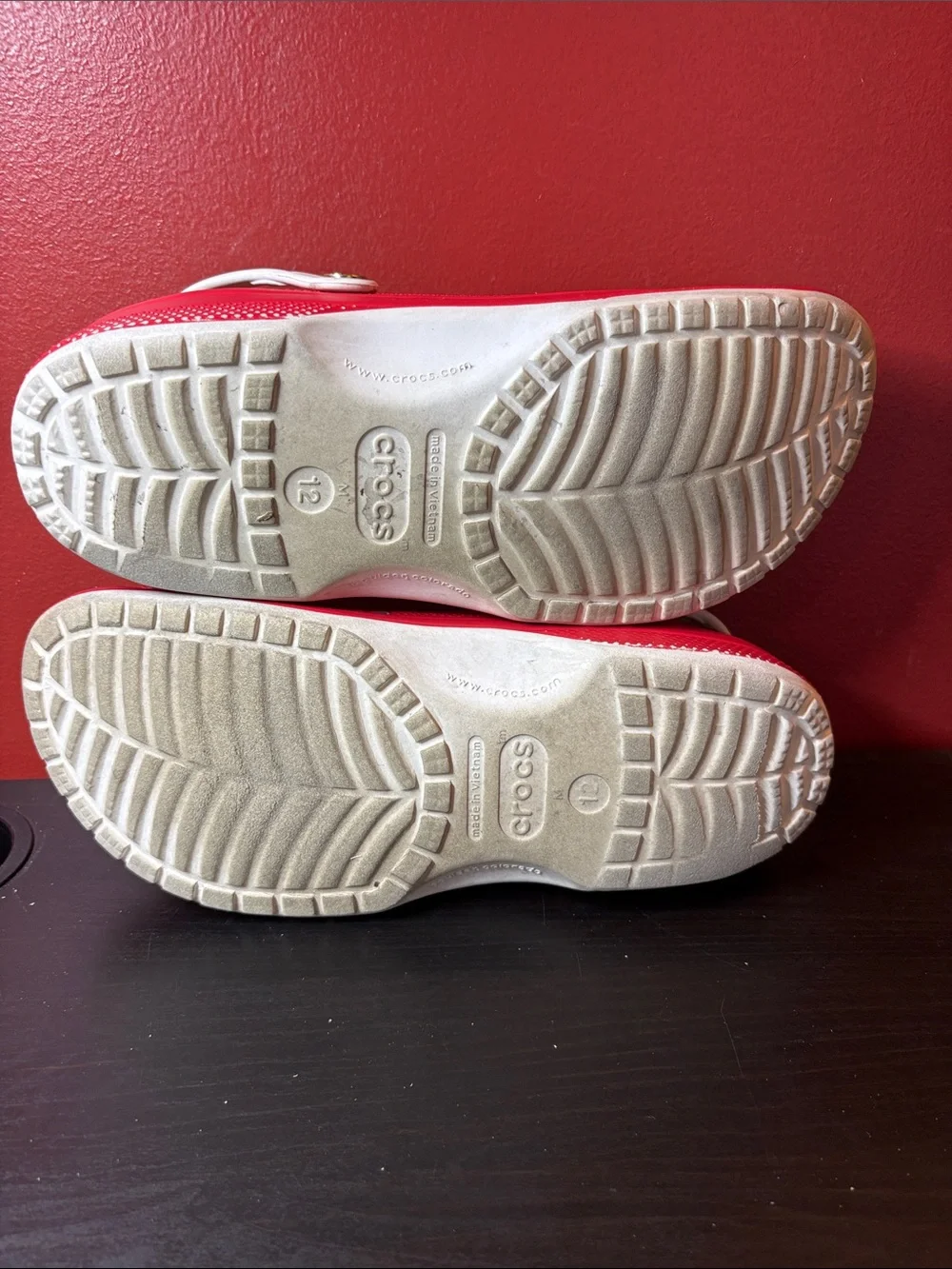 CROCS Red Clog Sandals with Sonic Character Charms
